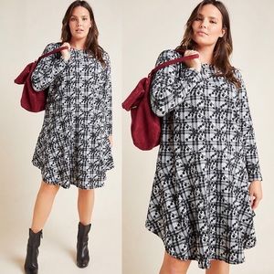 NWT Anthropologie Jeanie Embroidered Plaid Dress